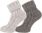 Preview: 2 Paar TippTexx 24 Umschlag-Socken Wollsocken mit Alpaka